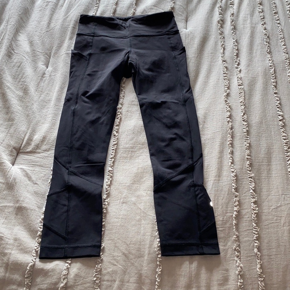 Black Size 2 Lululemon Leggings with Mesh